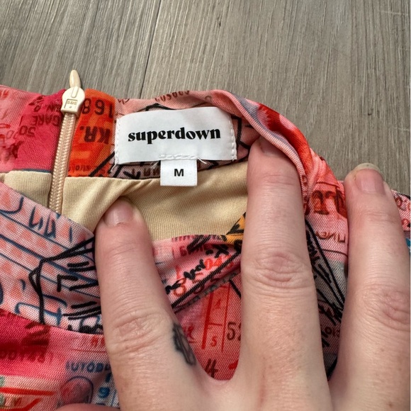 Superdown Achelle Mini Dress Pink Patchwork - Picture 7 of 11